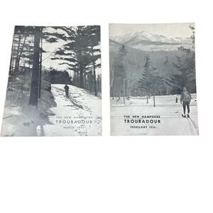 Vintage New Hampshire Troubadour 1934 Feb & March Issues Travel Tourism History